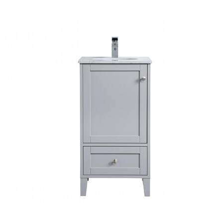 Elegant Lighting 18 inch Single Bathroom Vanity in Grey VF18018GR